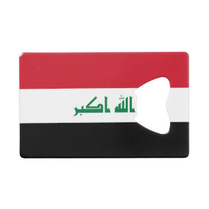 Abrebotellas De Tarjeta De Crédito Bandera de Irak