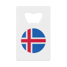 Abrebotellas De Tarjeta De Crédito Bandera de Islandia