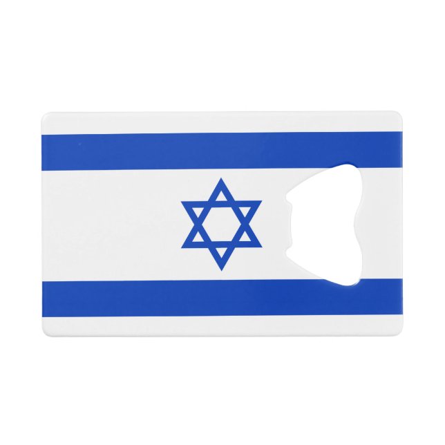 Abrebotellas De Tarjeta De Crédito Bandera de Israel (Anverso (Horizontal))