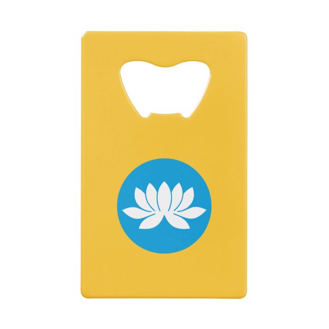 Abrebotellas De Tarjeta De Crédito Bandera de Kalmykia (Anverso)