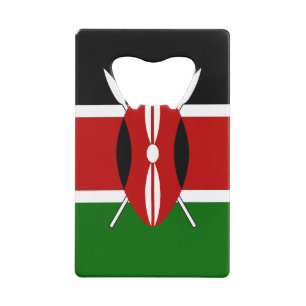 Abrebotellas De Tarjeta De Crédito Bandera de Kenia