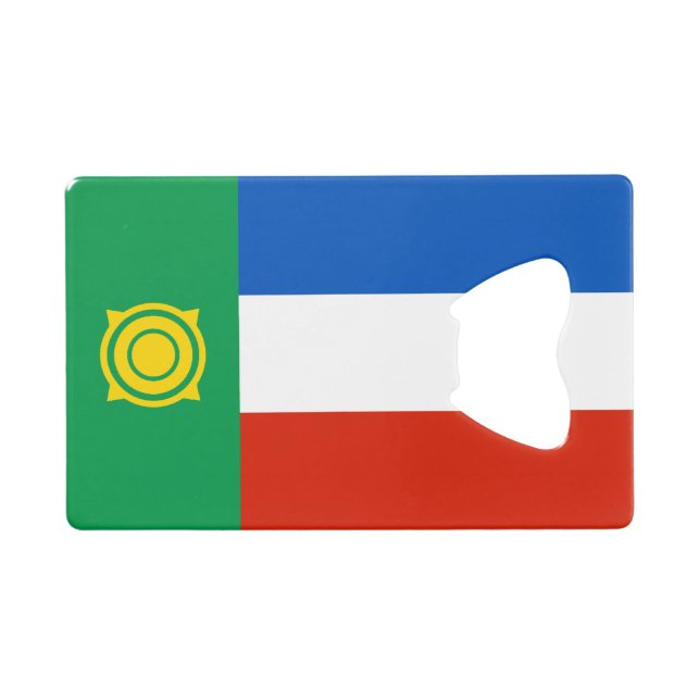 Abrebotellas De Tarjeta De Crédito Bandera de Khakassia (Anverso (Horizontal))
