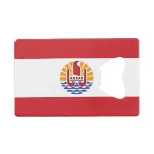 Abrebotellas De Tarjeta De Crédito Bandera de la Polinesia Francesa