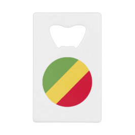 Abrebotellas De Tarjeta De Crédito Bandera de la República del Congo