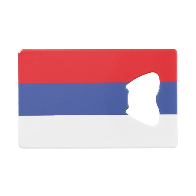 Abrebotellas De Tarjeta De Crédito Bandera de la República Srpska (Anverso (Horizontal))