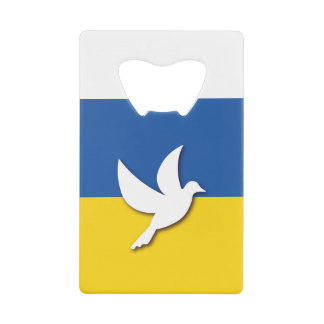 Abrebotellas De Tarjeta De Crédito Bandera de la unidad de paz de Ucrania