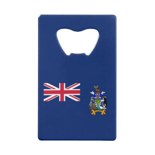 Abrebotellas De Tarjeta De Crédito Bandera de las Islas Georgias del Sur y Sandwich d
