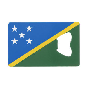 Abrebotellas De Tarjeta De Crédito Bandera de las Islas Salomón