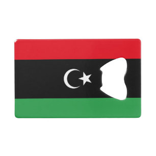 Abrebotellas De Tarjeta De Crédito Bandera de Libia