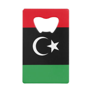 Abrebotellas De Tarjeta De Crédito Bandera de Libia