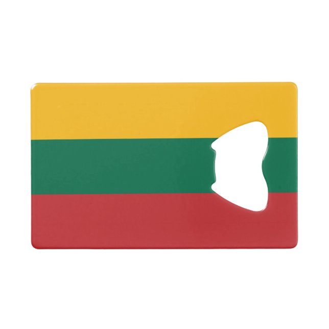 Abrebotellas De Tarjeta De Crédito Bandera de Lituania (Anverso (Horizontal))