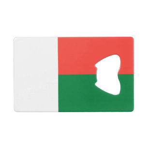 Abrebotellas De Tarjeta De Crédito Bandera de Madagascar