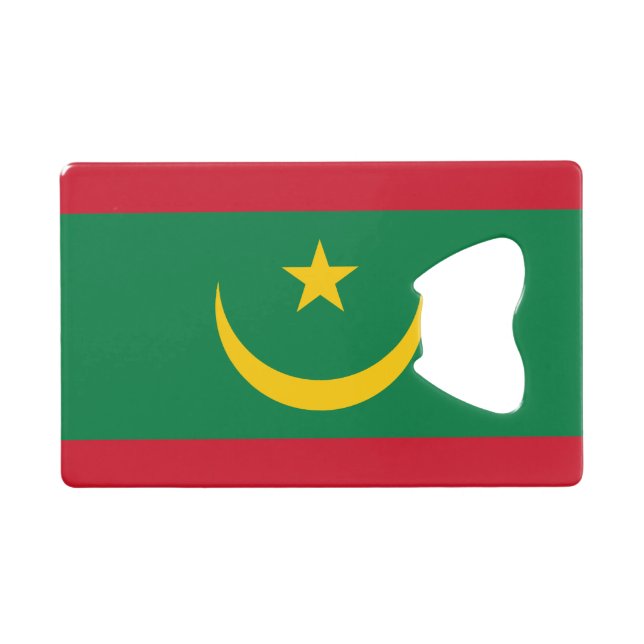 Abrebotellas De Tarjeta De Crédito Bandera de Mauritania (Anverso (Horizontal))