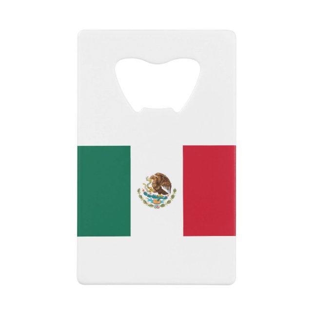 Abrebotellas De Tarjeta De Crédito Bandera de México (Anverso)