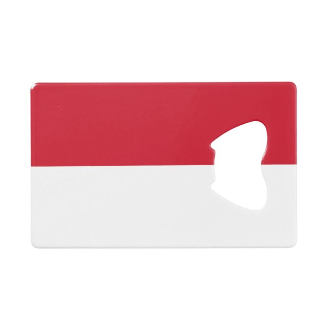Abrebotellas De Tarjeta De Crédito Bandera de Mónaco (Anverso (Horizontal))