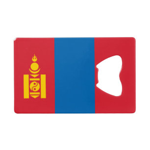 Abrebotellas De Tarjeta De Crédito Bandera de Mongolia