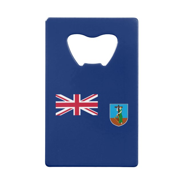 Abrebotellas De Tarjeta De Crédito Bandera de Montserrat (Anverso)