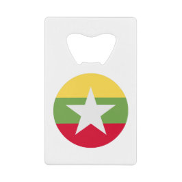 Abrebotellas De Tarjeta De Crédito Bandera de Myanmar