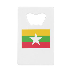 Abrebotellas De Tarjeta De Crédito Bandera de Myanmar