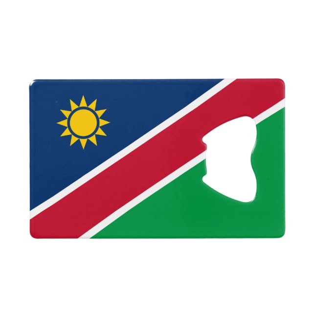 Abrebotellas De Tarjeta De Crédito Bandera de Namibia (Reverso Horizontal)