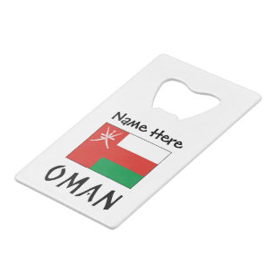 Abrebotellas De Tarjeta De Crédito Bandera de Omán Nombre Personalizado