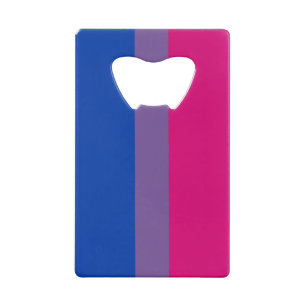 Abrebotellas De Tarjeta De Crédito Bandera de Orgullo Bisexual