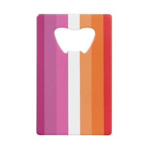 Abrebotellas De Tarjeta De Crédito Bandera de Orgullo Lesbiano