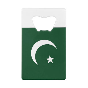 Abrebotellas De Tarjeta De Crédito Bandera de Pakistán