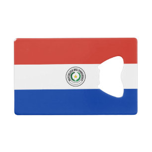 Abrebotellas De Tarjeta De Crédito Bandera de Paraguay