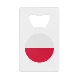 Abrebotellas De Tarjeta De Crédito Bandera de Polonia