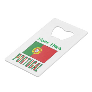 Abrebotellas De Tarjeta De Crédito Bandera de Portugal Personalizada Patrimonio