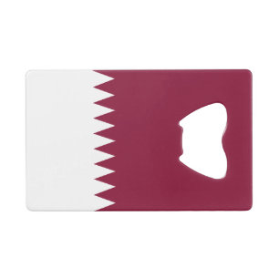 Abrebotellas De Tarjeta De Crédito Bandera de Qatar