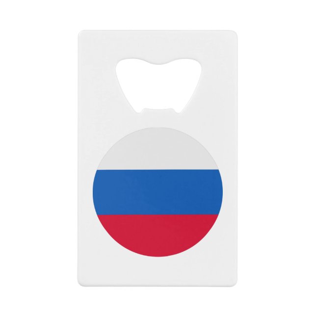 Abrebotellas De Tarjeta De Crédito Bandera de Rusia (Anverso)
