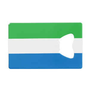 Abrebotellas De Tarjeta De Crédito Bandera de Sierra Leona