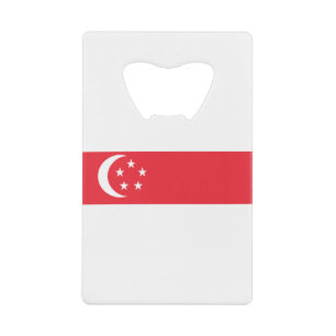 Abrebotellas De Tarjeta De Crédito Bandera de Singapur