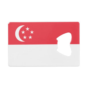 Abrebotellas De Tarjeta De Crédito Bandera de Singapur