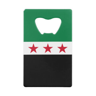 Abrebotellas De Tarjeta De Crédito Bandera de Siria