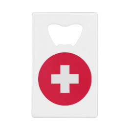 Abrebotellas De Tarjeta De Crédito Bandera de Suiza