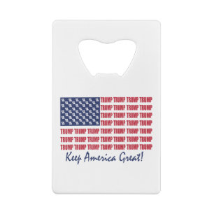 ABREBOTELLAS DE TARJETA DE CRÉDITO BANDERA DE TRUMP