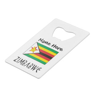 Abrebotellas De Tarjeta De Crédito Bandera de Zimbabue Zimbabue Nombre Personalizado