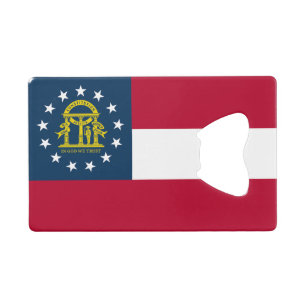 Abrebotellas De Tarjeta De Crédito Bandera del estado de Georgia