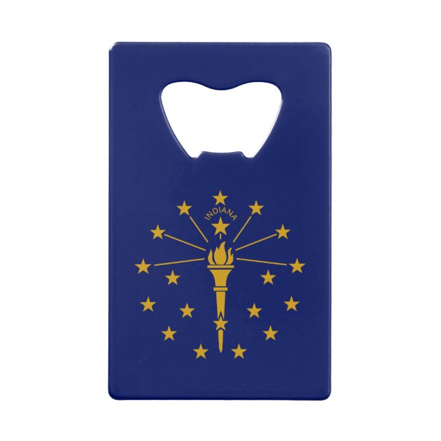 Abrebotellas De Tarjeta De Crédito Bandera del Estado de Indiana (Anverso)
