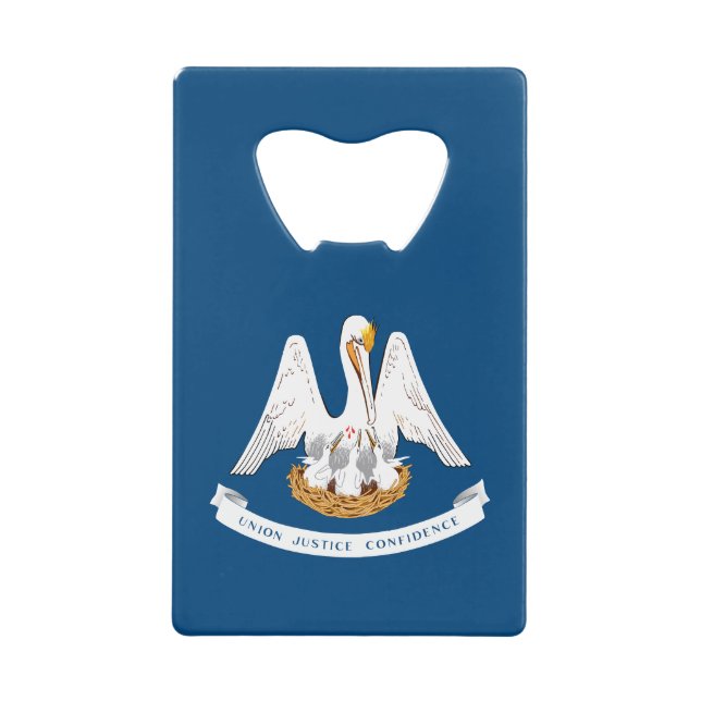 Abrebotellas De Tarjeta De Crédito Bandera del estado de Louisiana (Anverso)