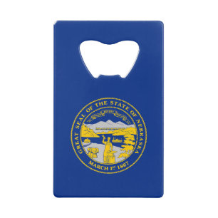 Abrebotellas De Tarjeta De Crédito Bandera del estado de Nebraska