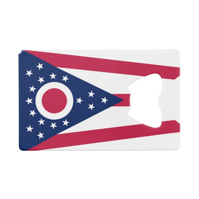 Abrebotellas De Tarjeta De Crédito Bandera del Estado de Ohio (Anverso (Horizontal))