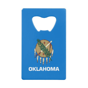 Abrebotellas De Tarjeta De Crédito Bandera del estado de Oklahoma