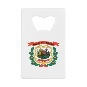 Abrebotellas De Tarjeta De Crédito Bandera del estado de Virginia Occidental