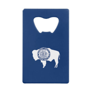 Abrebotellas De Tarjeta De Crédito Bandera del estado de Wyoming