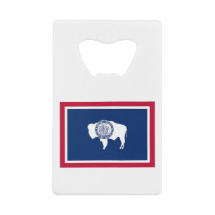 Abrebotellas De Tarjeta De Crédito Bandera del estado de Wyoming