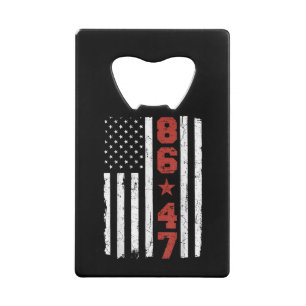 Abrebotellas De Tarjeta De Crédito Bandera estadounidense retro vintage 86 47 anti Tr